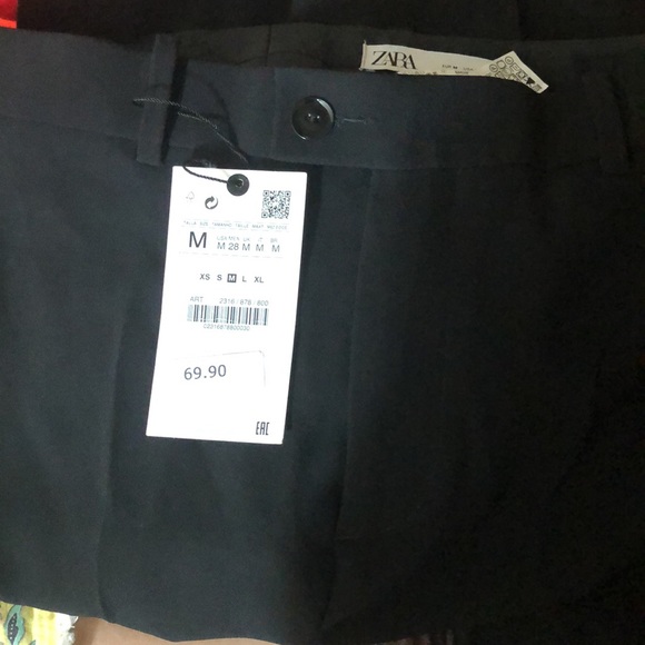 ♥️ LAST size M ♥️NWT ZARA BLACK FLOWY WIDE LEG PANTS - Picture 7 of 7